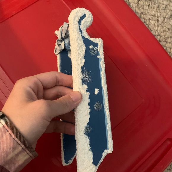 Handmade / hand painted snowman sled - Picture 4 of 4